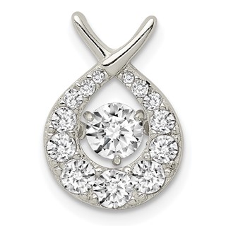 Sterling Silver Vibrant CZ Pendant