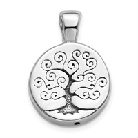 Sterling Silver Antiqued Tree Pendant view 1