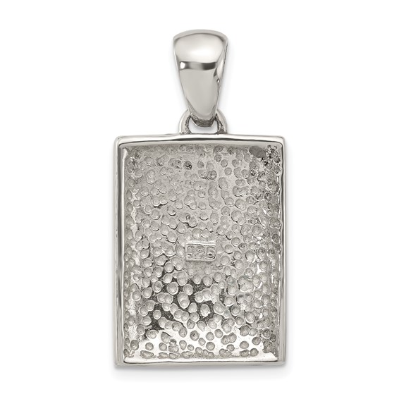 Sterling Silver Pink & Blue Mother of Pearl Sunburst Design Pendant