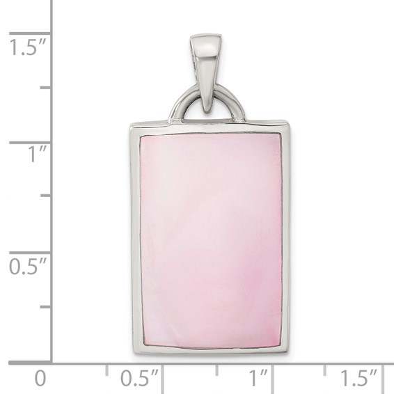 Sterling Silver Pink Mother of Pearl Pendant