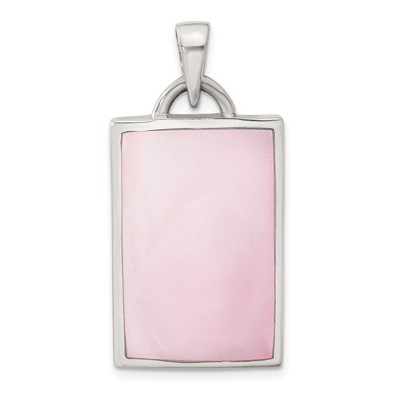 Sterling Silver Pink Mother of Pearl Pendant