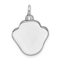 Sterling Silver Rhodium-plated Enameled Paw Screw Top Ash Holder Bottle Pendant view 3