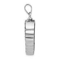 Sterling Silver Rhodium-plated Enameled Angel Wing Screw Top Ash Holder Pendant view 2