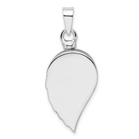 Sterling Silver Rhodium-plated Enameled Angel Wing Screw Top Ash Holder Pendant view 3