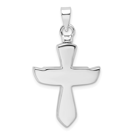Sterling Silver Rhodium-plated Antiqued Cross w/Heart Ash HolderPenda