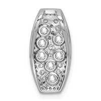 Sterling Silver Rhodium-plated Cluster CZ -Fits Up to 3mm Cubetto- Slide view 3