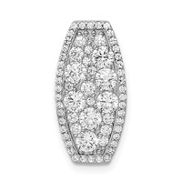 Sterling Silver Rhodium-plated Cluster CZ -Fits Up to 3mm Cubetto- Slide view 1