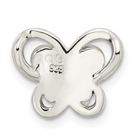 Sterling Silver Antiqued Marcasite Butterfly Chain Slide view 3