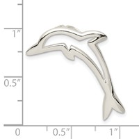 Sterling Silver Dolphin Chain Slide view 4