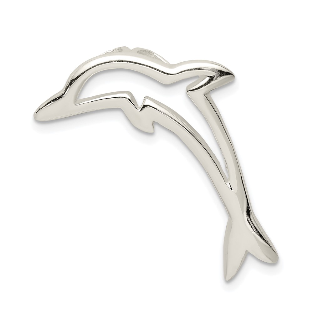 Sterling Silver Dolphin Chain Slide