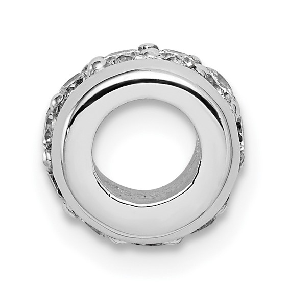 Sterling Silver Rhodium-plated CZ Slide