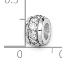 Sterling Silver Rhodium-plated CZ Slide view 4