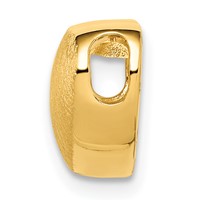 Sterling Silver Gold-plated Scratch Finish Heart Chain Slide view 2