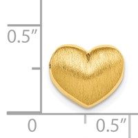 Sterling Silver Gold-plated Scratch Finish Heart Chain Slide view 4