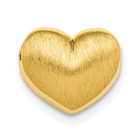 Sterling Silver Gold-plated Scratch Finish Heart Chain Slide view 1