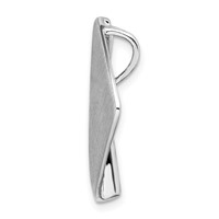 Sterling Silver Rhodium-plated Polished and Brushed Slide view 2