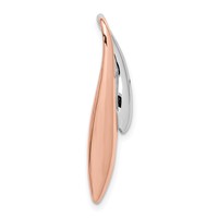 Sterling Silver Rhodium-plated & Rose Gold-plated Polished Chain Slide view 1