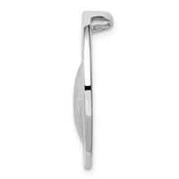 Sterling Silver Rhodium-plated Polished and Brushed Circle Chain Slide view 2
