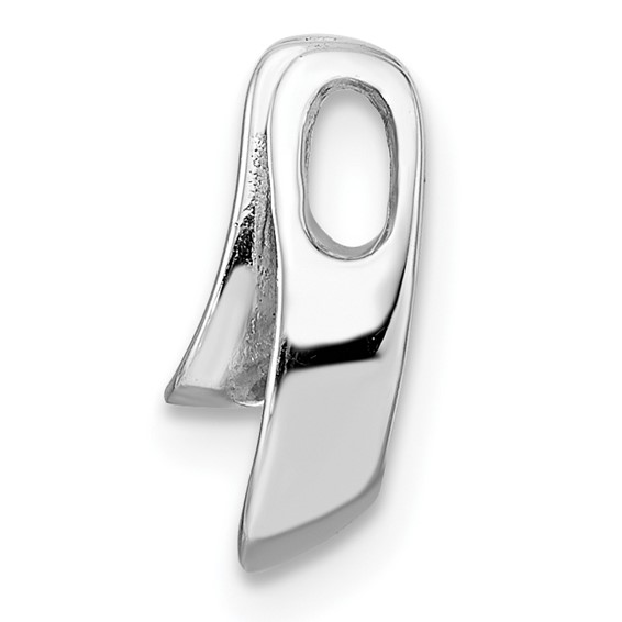 Sterling Silver RH Polished CZ Chain Slide