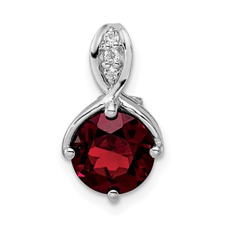 Gemstone and White Topaz Pendant