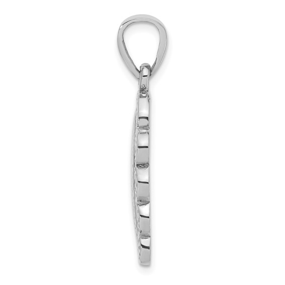 Sterling Silver Pink Shell Leaf Pendant