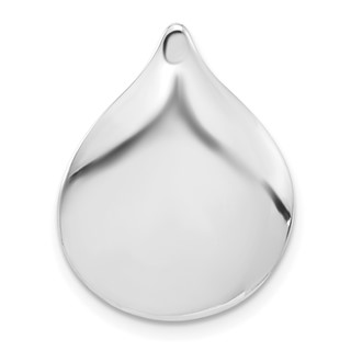 Sterling Silver Rhodium-plated Polished Teardrop Chain Slide