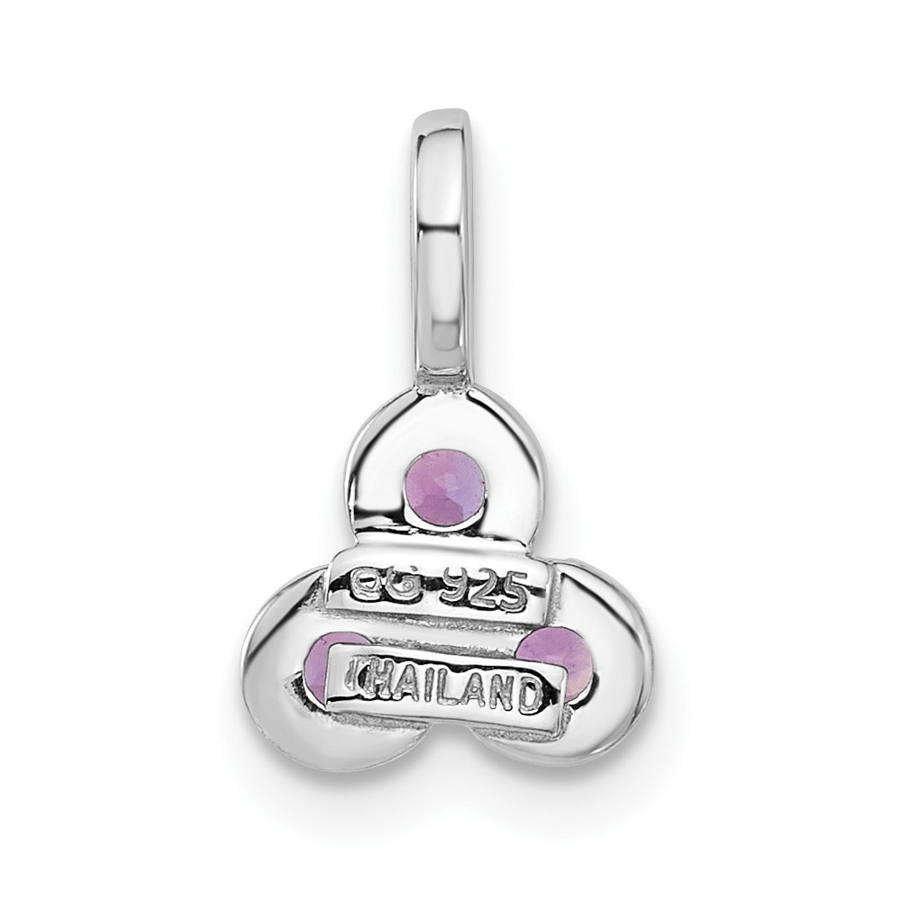 Sterling Silver Rhodium-plated Amethyst Pendant (QP5864AM)