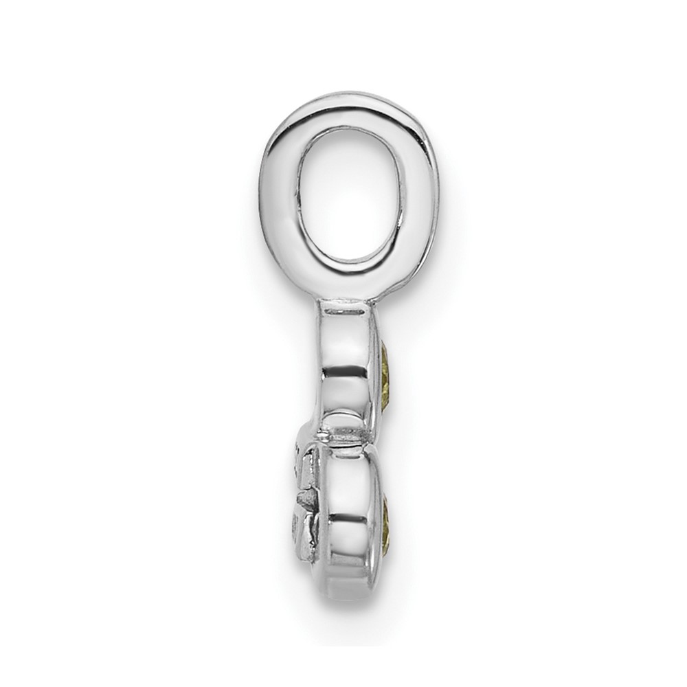 Sterling Silver Rhodium-plated Peridot Pendant (QP5864PE)