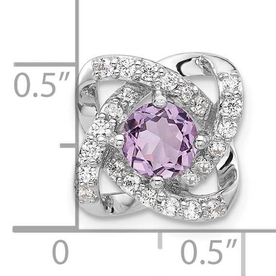 Gemstone/CZ Chain Slide Pendants