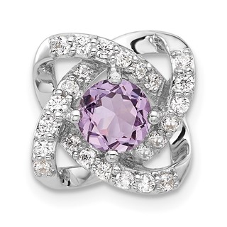 Gemstone/CZ Chain Slide Pendants