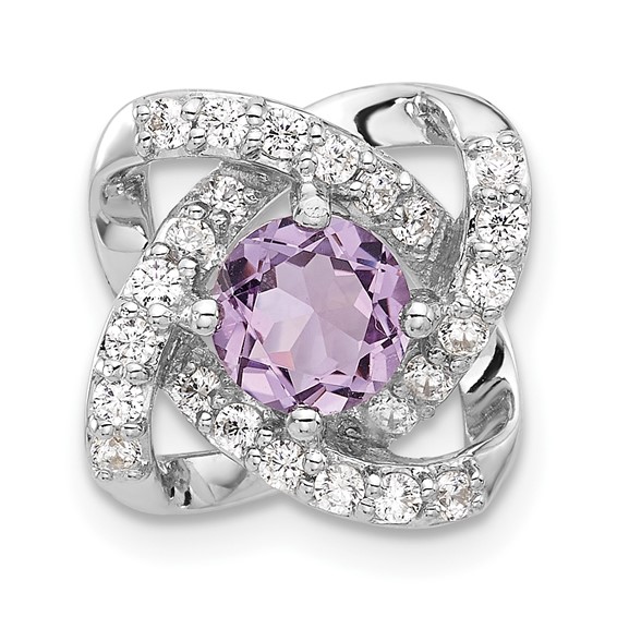 Gemstone/CZ Chain Slide Pendants