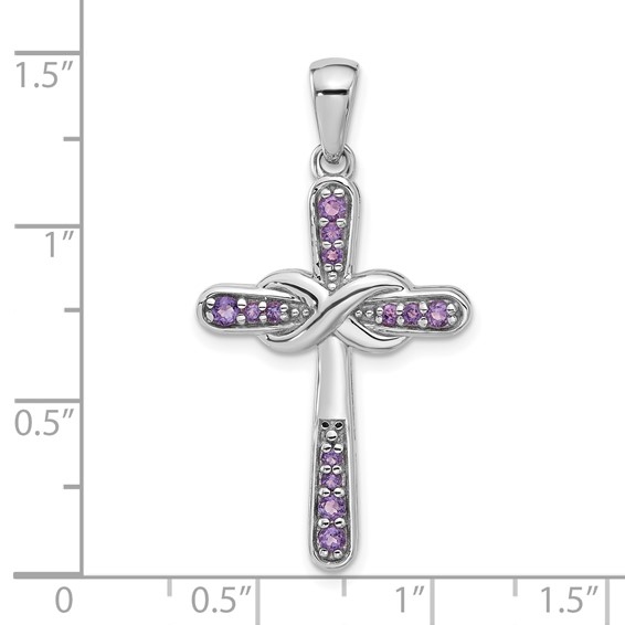 Gemstone Infinity Cross Pendants