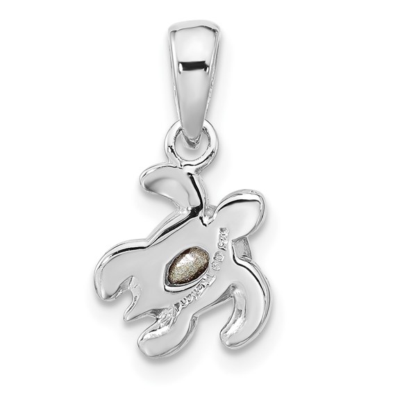 Sterling Silver Birthstone Turtle Pendant