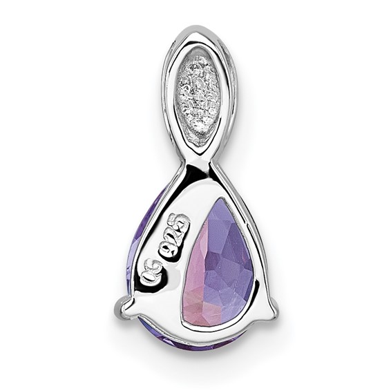 Sterling Silver Tear Drop Gemstone Chain Slide