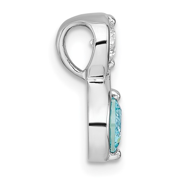 Sterling Silver CZ Infinity Chain Slide