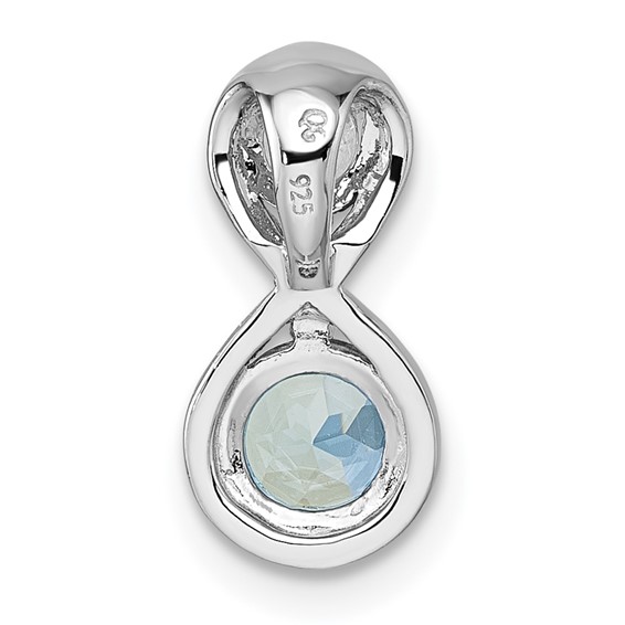 Sterling Silver CZ Infinity Chain Slide