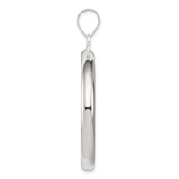 Sterling Silver Rhodium-plated Circle -Fits Up to 6mm Cubetto- Pendant view 2