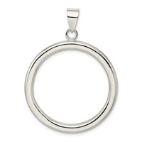 Sterling Silver Rhodium-plated Circle -Fits Up to 6mm Cubetto- Pendant view 4