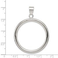 Sterling Silver Rhodium-plated Circle -Fits Up to 6mm Cubetto- Pendant view 3