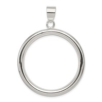 Sterling Silver Rhodium-plated Circle -Fits Up to 6mm Cubetto- Pendant view 1