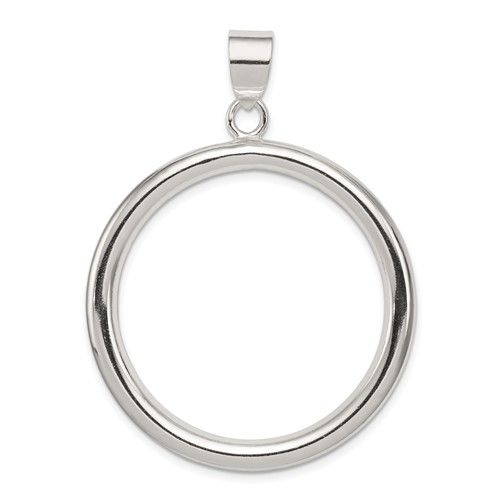 Sterling Silver Rhodium-plated Circle -Fits Up to 6mm Cubetto- Pendant