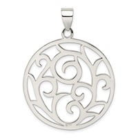 Sterling Silver Fancy Filigree -Fits Up to 6mm Cubetto- Pendant view 4