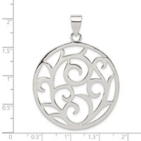 Sterling Silver Fancy Filigree -Fits Up to 6mm Cubetto- Pendant view 3