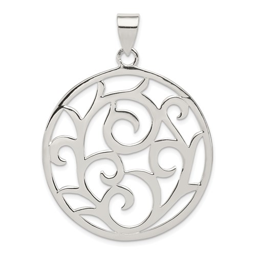 Sterling Silver Fancy Filigree -Fits Up to 6mm Cubetto- Pendant