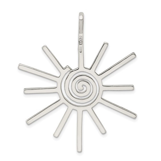 Sterling Silver Fancy Sun Pendant