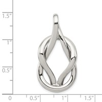 Sterling Silver Polished Fancy Knot -Fits Up to 6mm Cubetto- Slide view 3