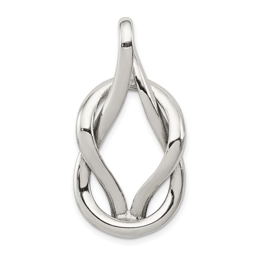 Sterling Silver Polished Fancy Knot -Fits Up to 6mm Cubetto- Slide