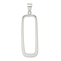 Sterling Silver Rectangle -Fits Up to 6mm Cubetto- Pendant view 4
