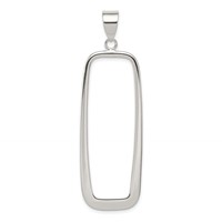 Sterling Silver Rectangle -Fits Up to 6mm Cubetto- Pendant view 1
