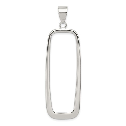 Sterling Silver Rectangle -Fits Up to 6mm Cubetto- Pendant